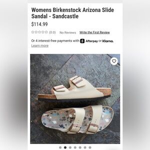 NWOB Birkenstock Arizona Slide Sandals - Cream
